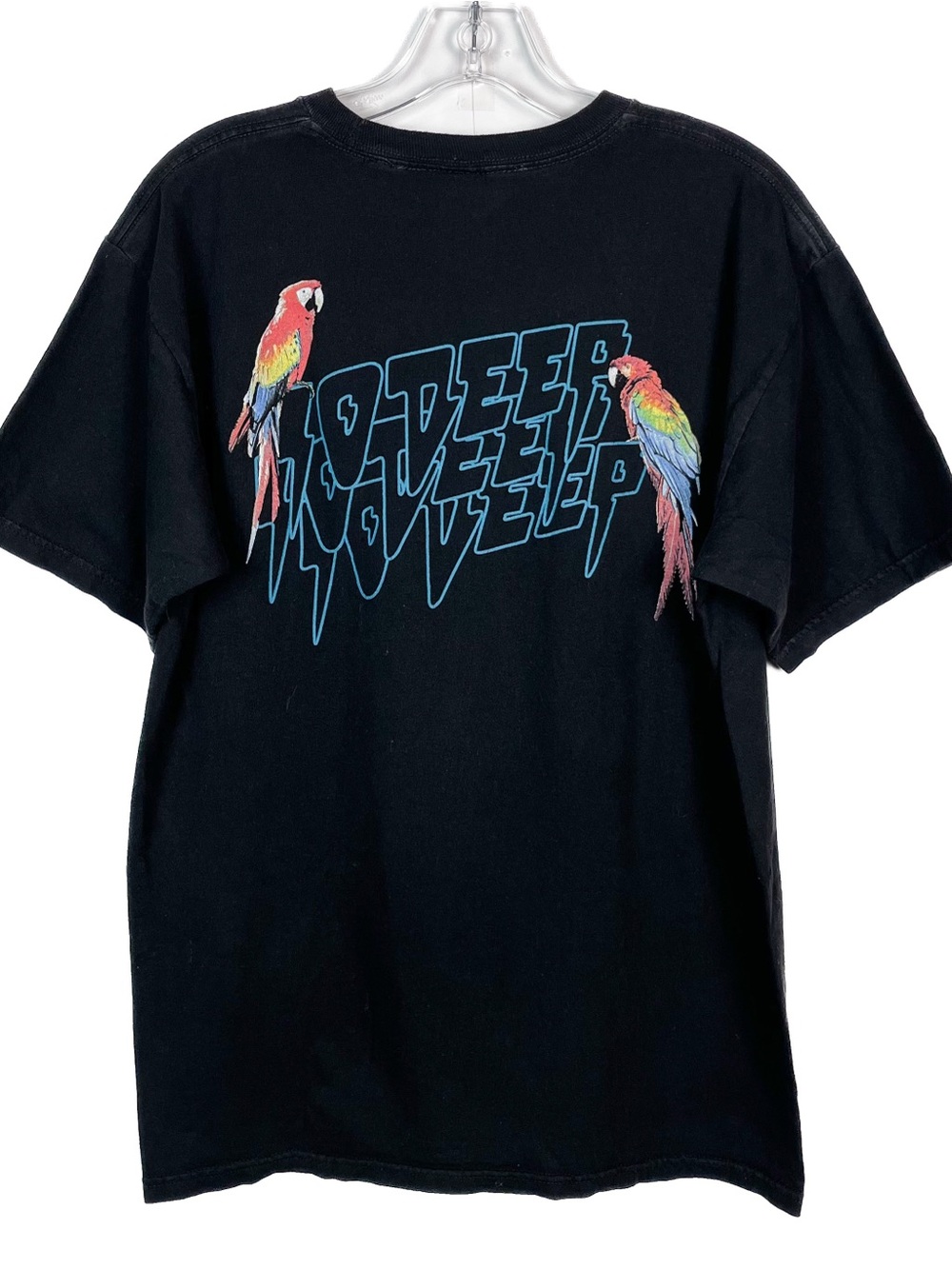 Vintage 10 Deep T-Shirt Mens M Black 90s  Streetwear Parrot Logo Skateboarding